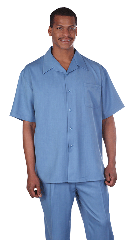 Fortino Landi Walking Set M2954-Blue - Church Suits For Less