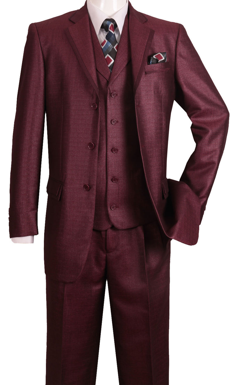 Fortino Landi Men Suit 5909V-Burgundy - Church Suits For Less