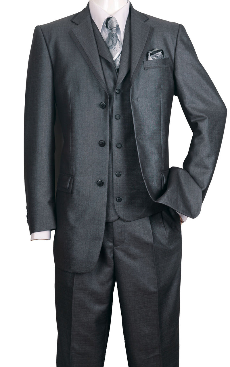 Fortino Landi Men Suit 5909V-Black - Church Suits For Less