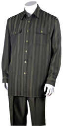 Fortino Landi Walking Set M2761-Olive - Church Suits For Less