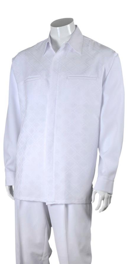 Fortino Landi Walking Set M2762-White - Church Suits For Less