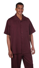 Fortino Landi Walking Set M2954-Burgundy - Church Suits For Less