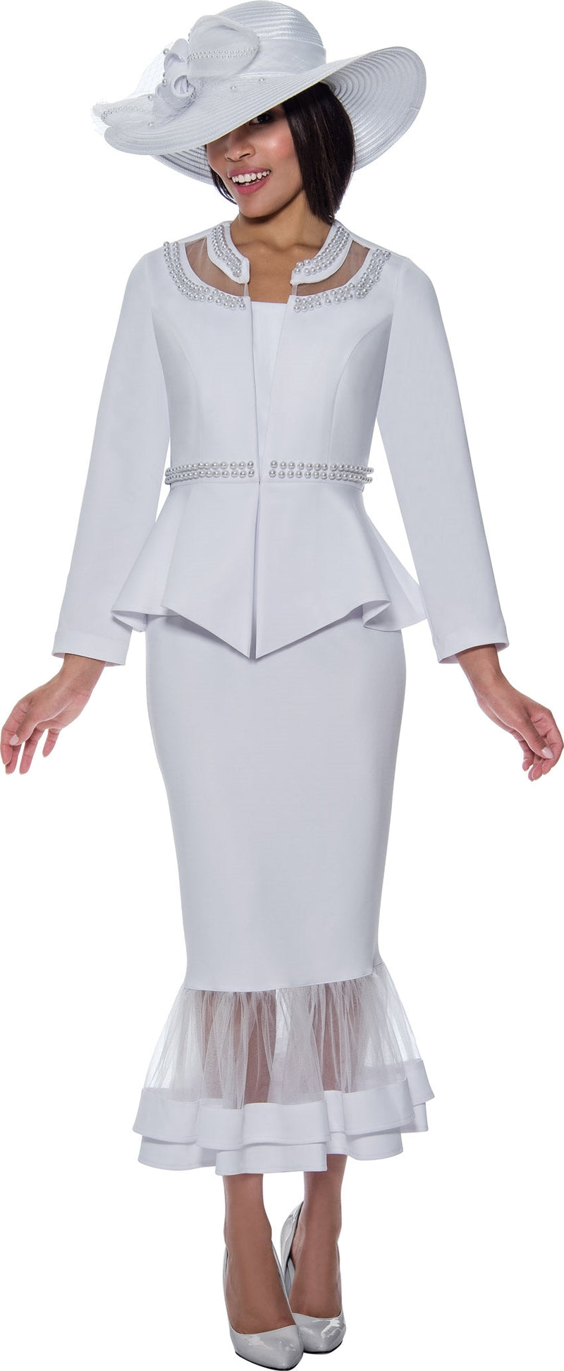 GMI Church Suit 9512-White - Church Suits For Less