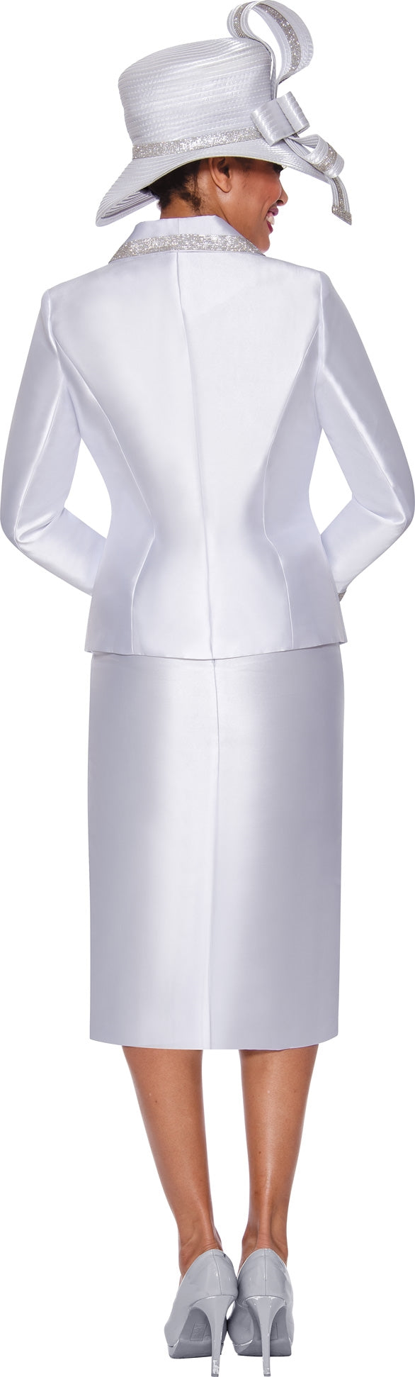 GMI Church Suit 9872-White - Church Suits For Less