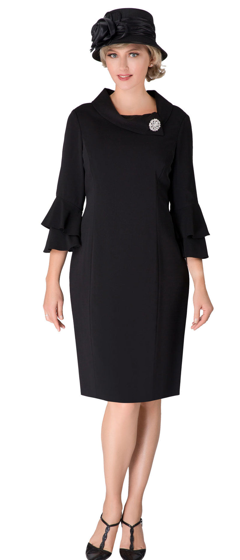 Giovanna Dress D1518-Black - Church Suits For Less