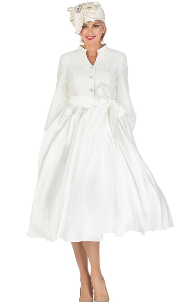 Giovanna Dress D1657-Off-White