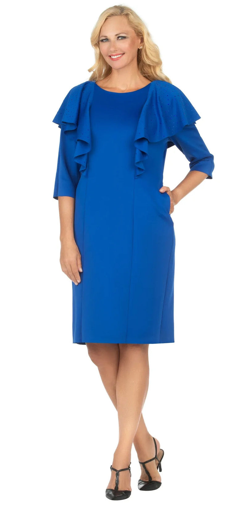 Giovanna Dress D1508-D1581-Royal Blue - Church Suits For Less