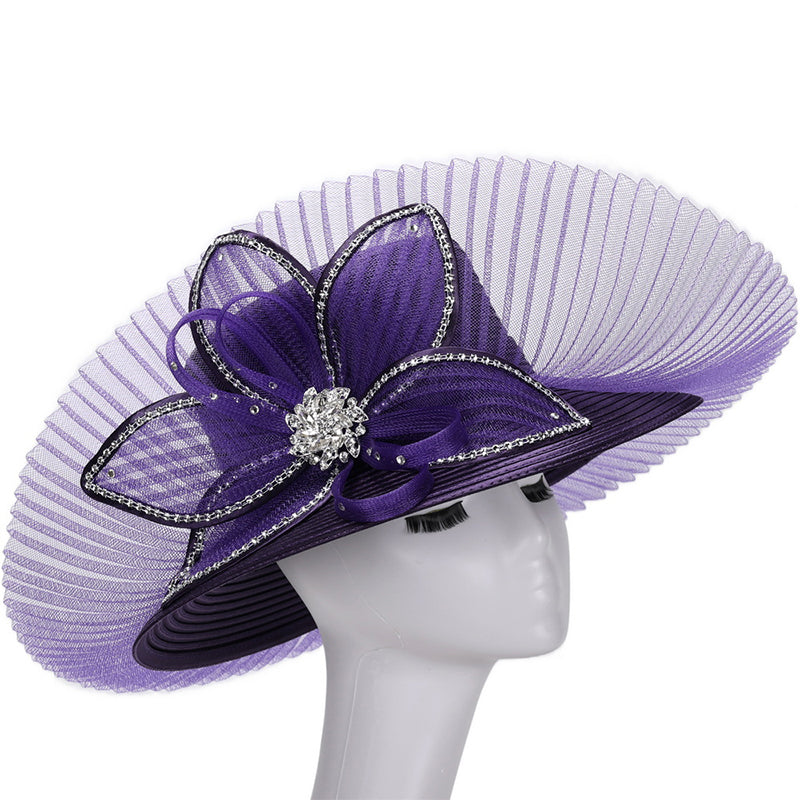 Giovanna Church Hat HR1069-Purple