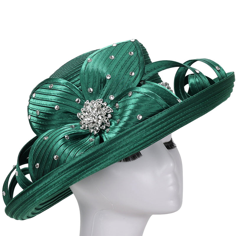 Giovanna Church Hat HR1071-Emerald
