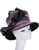 Giovanna Church Hat HR22106-Black Multi