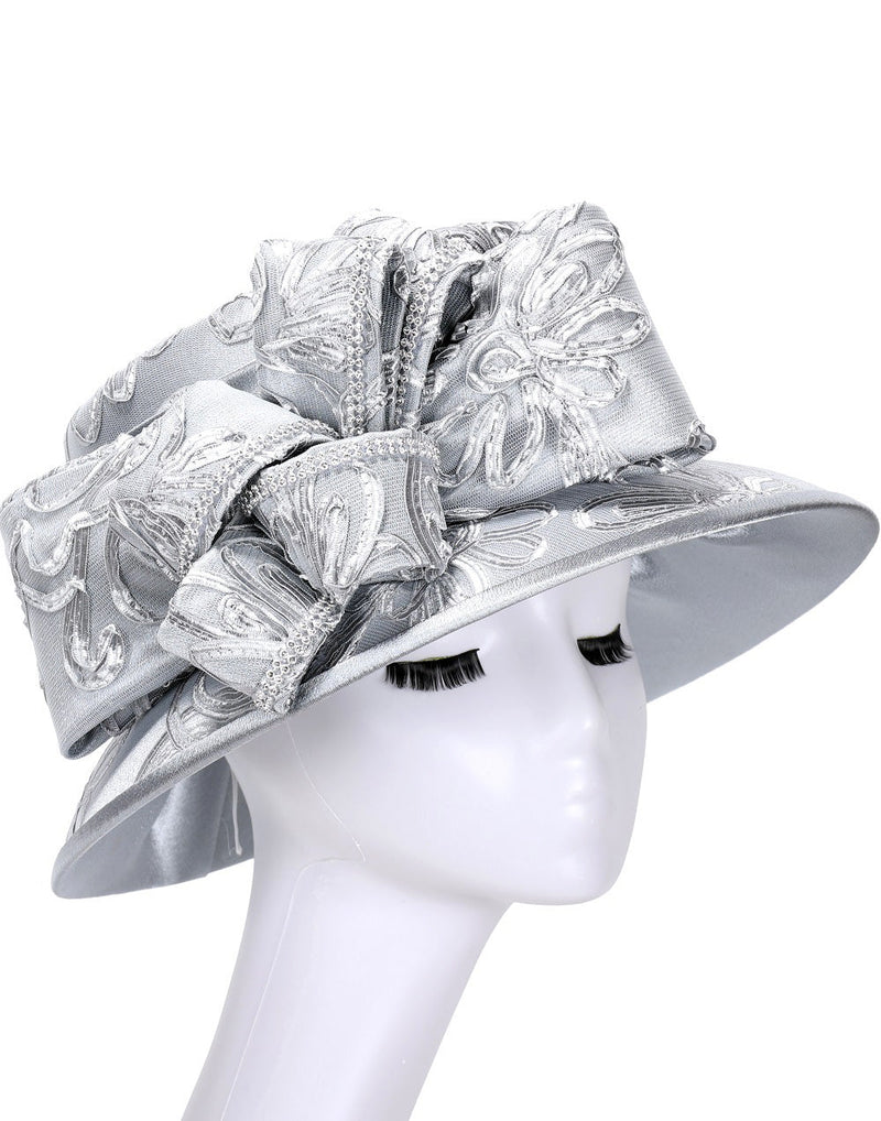 Giovanna Church Hat HD1561-Silver