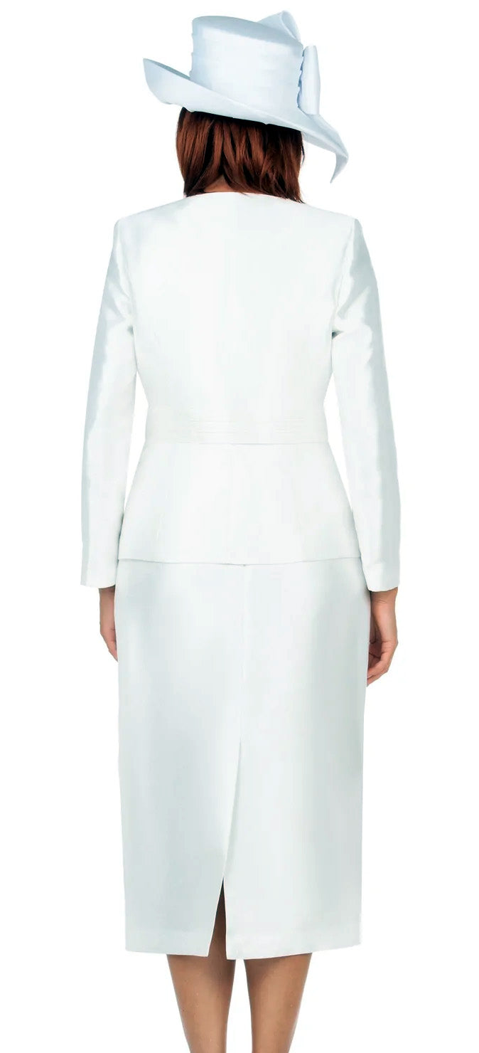 Giovanna Suit G1132S-White - Church Suits For Less