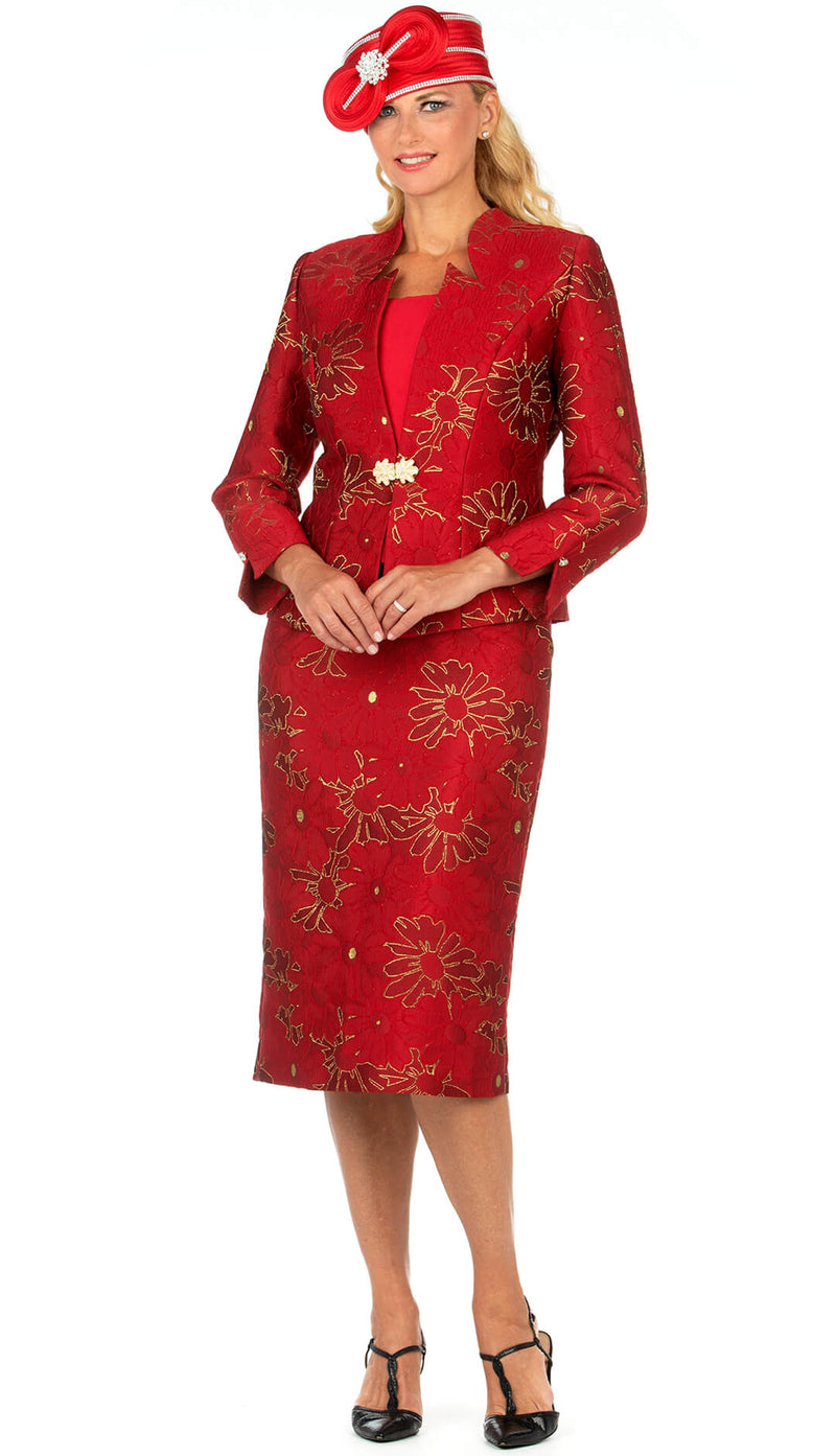 red church suits and dresses Women Church Dress 3702 Red By Day Fashion