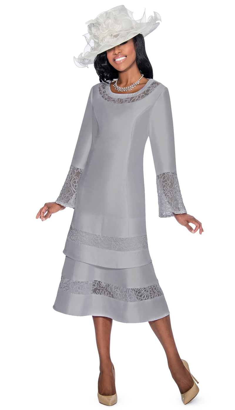 Giovanna Dress D1343-Silver - Church Suits For Less