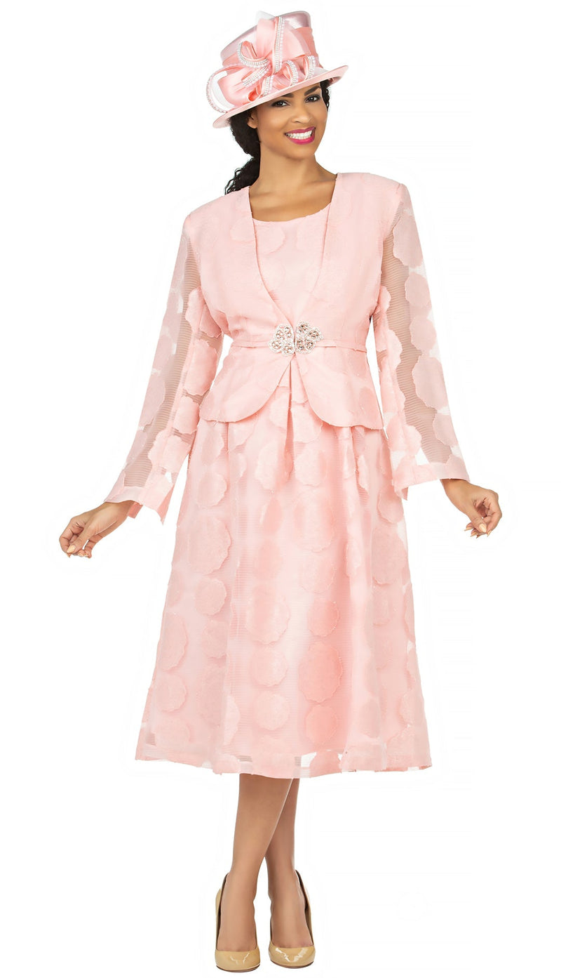 Giovanna Church Dress D1345C-Pink Giovanna Church Dress D1345C-Pink