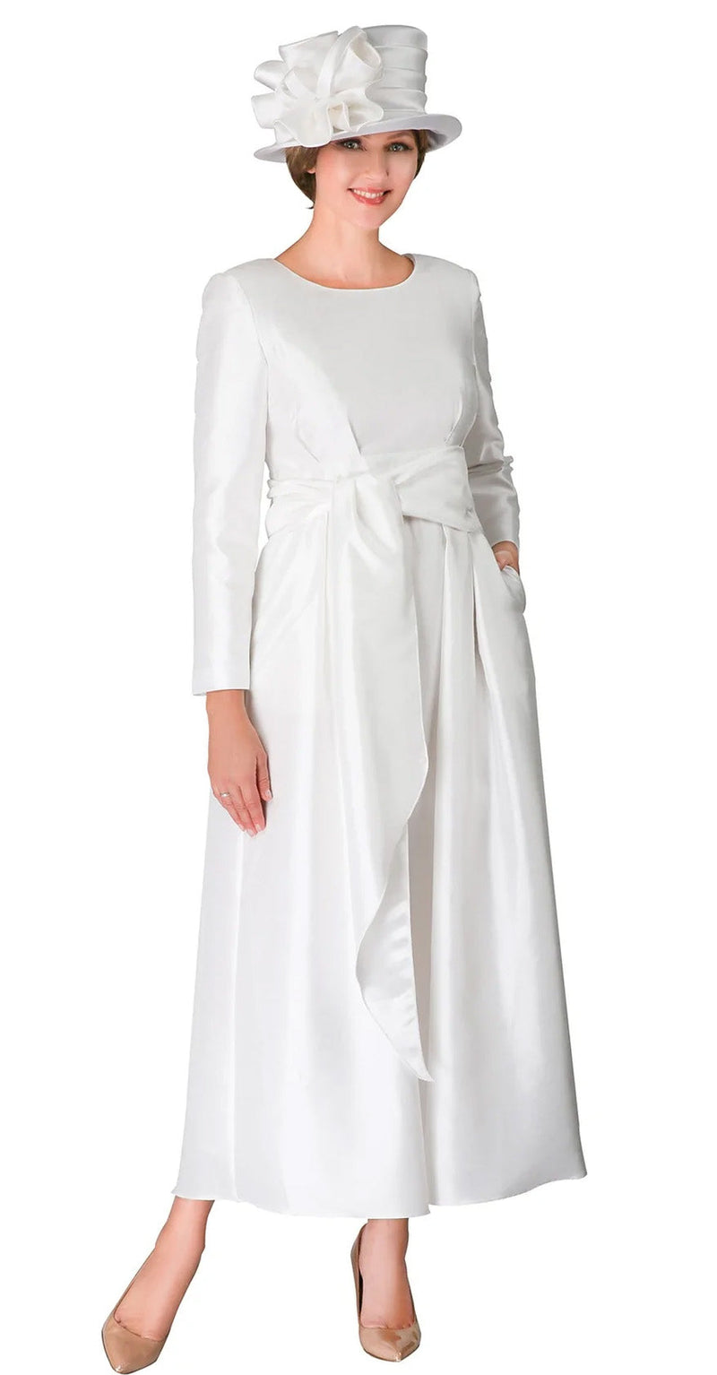 Giovanna Dress D1508-White - Church Suits For Less