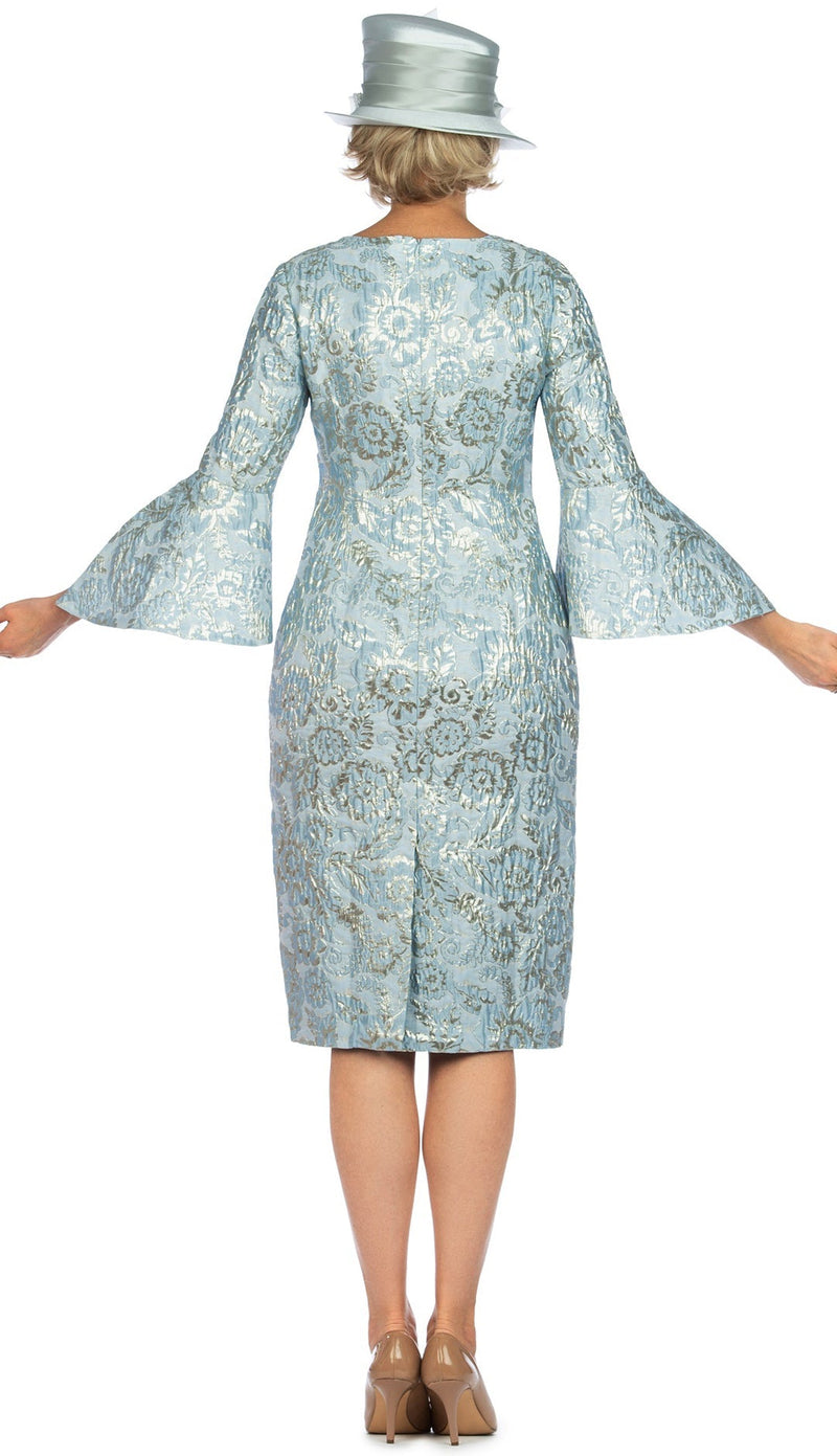 Giovanna Dress D1517-Blue - Church Suits For Less