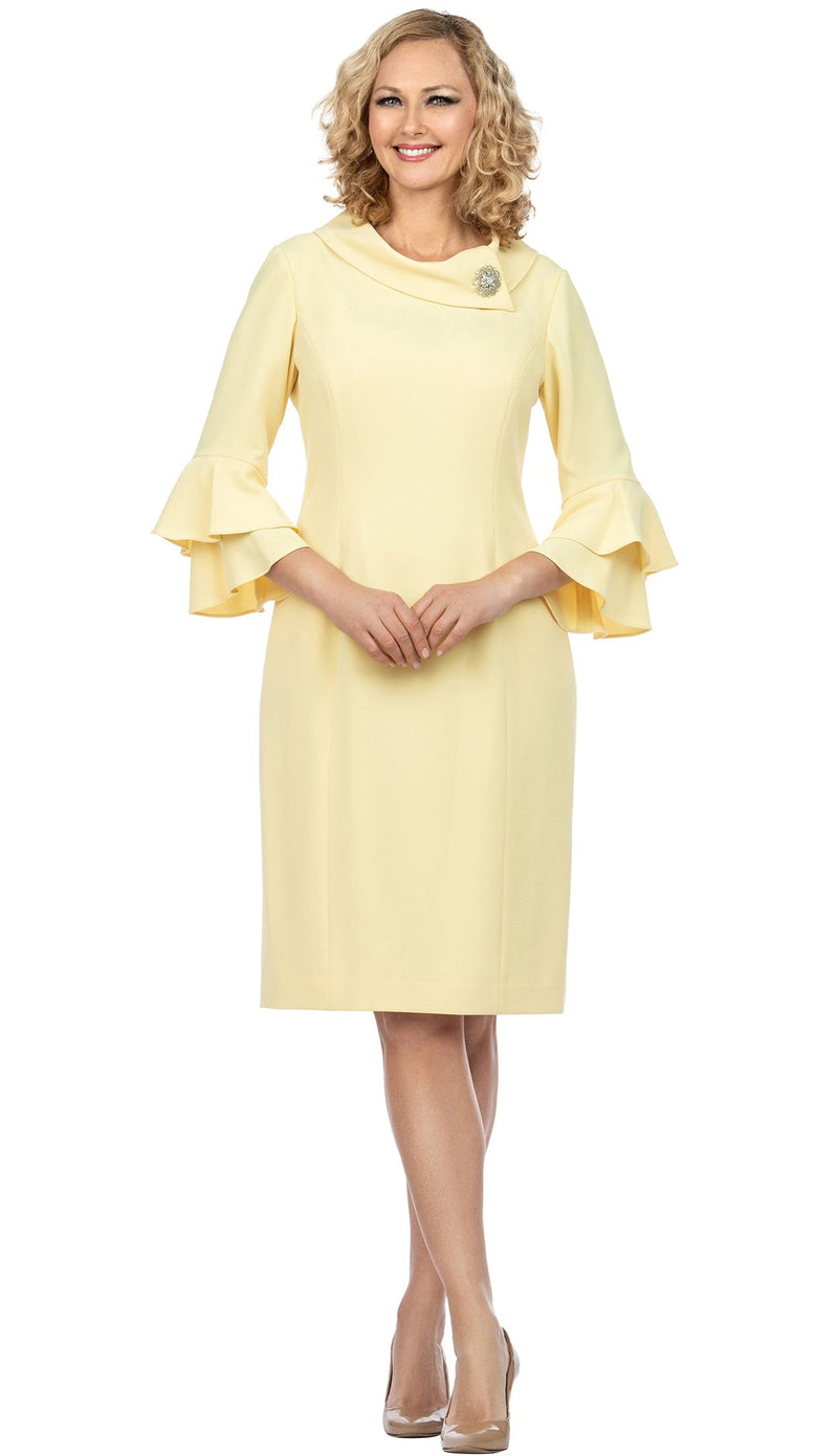 Giovanna Dress D1518-Yellow - Church Suits For Less