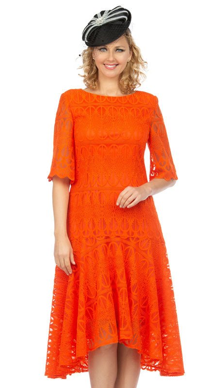 Giovanna Dress D1525-Orange - Church Suits For Less