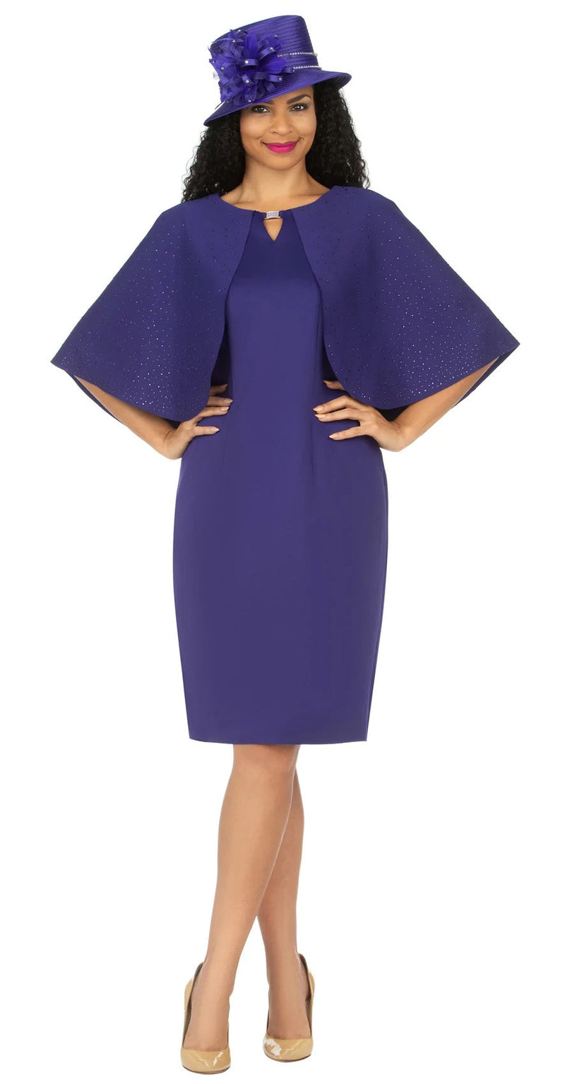 Giovanna Church Dress D1582-Purple - Church Suits For Less