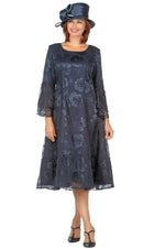 Giovanna Church Dress D1584-Navy