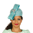 Giovanna Church Hat HR22126-Turquoise