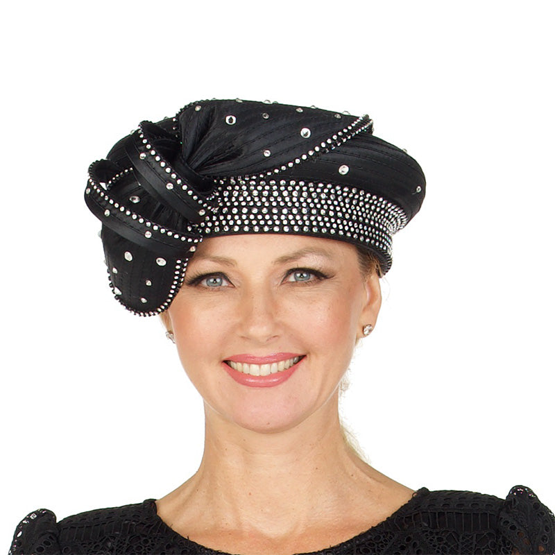 Giovanna Church Hat HR22124-Black