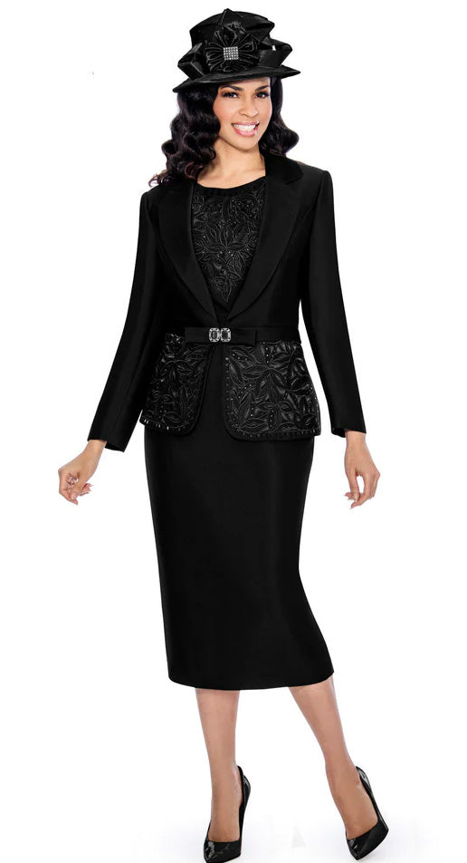 Giovanna Church Suit G1007-Black