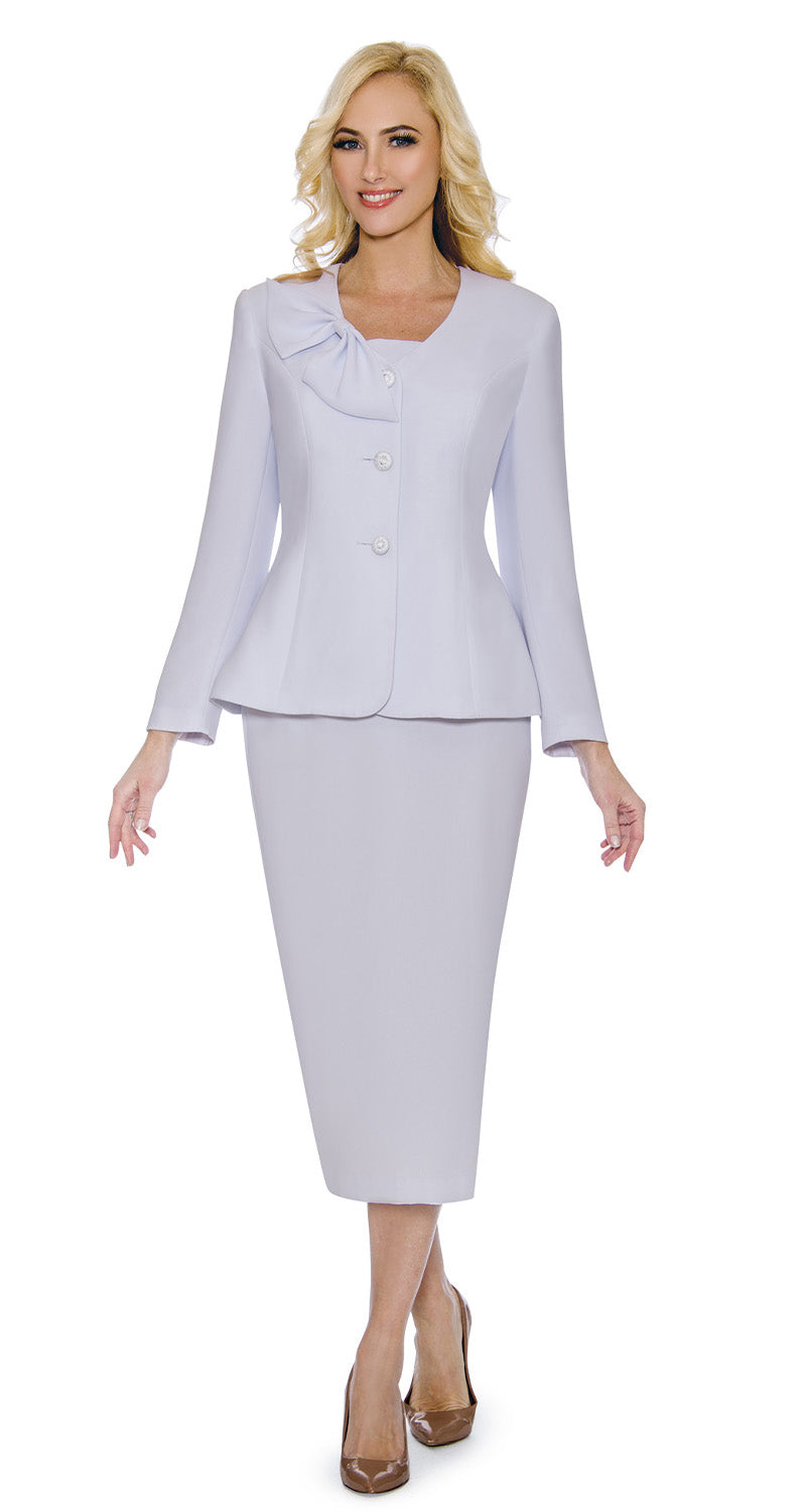 Giovanna Usher Suit 0653-White - Church Suits For Less