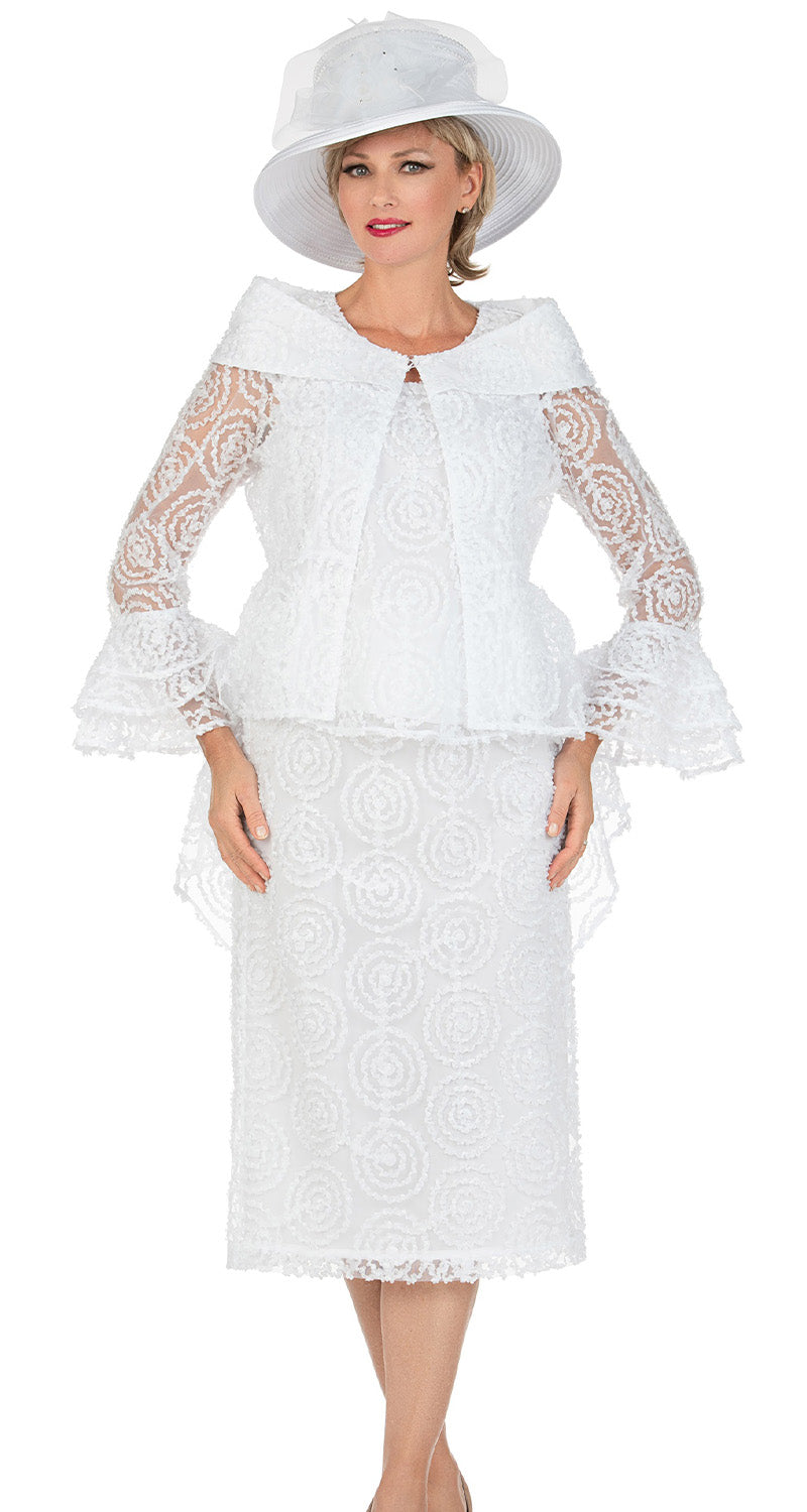 Giovanna Church Suit D1627-White