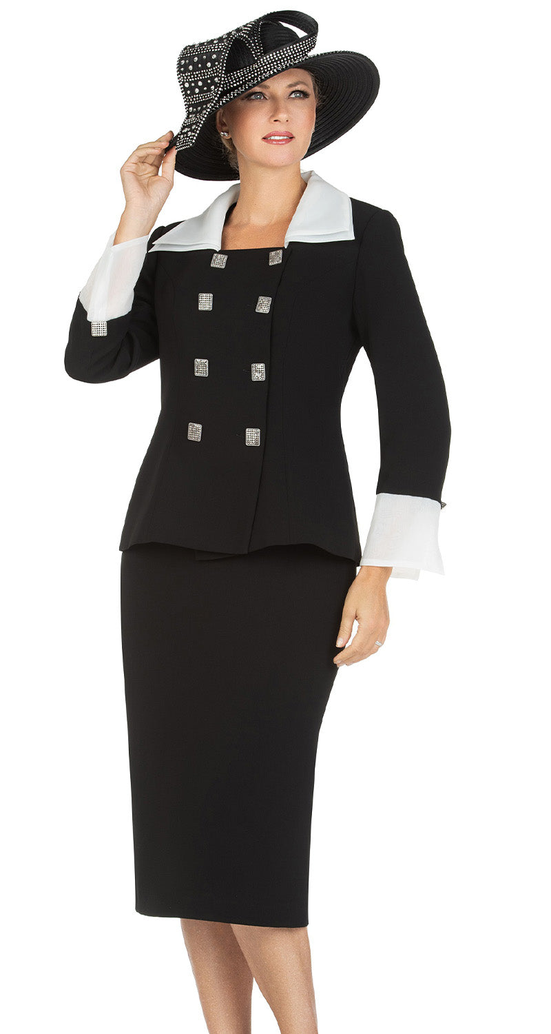 Giovanna Women Suit S0742-Black/White