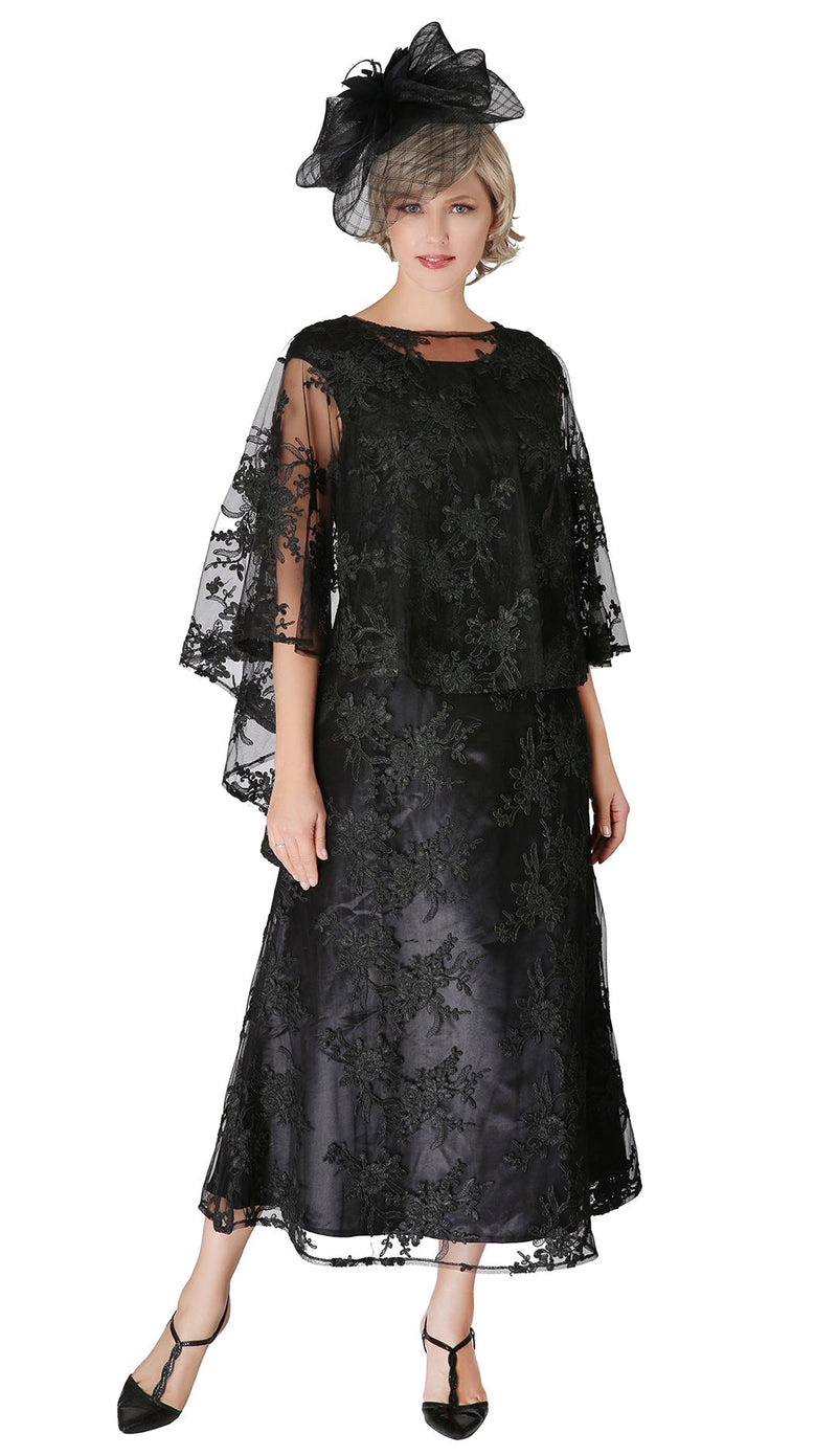 Giovanna Dress D1510-Black - Church Suits For Less