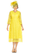 Giovanna Dress D1520-Yellow - Church Suits For Less