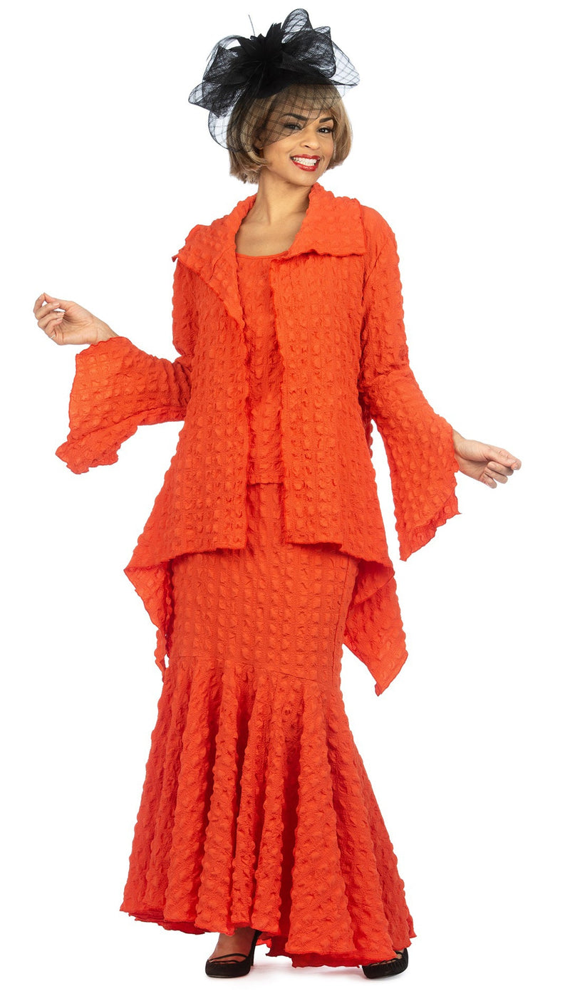 Giovanna Suit 0940-Orange - Church Suits For Less