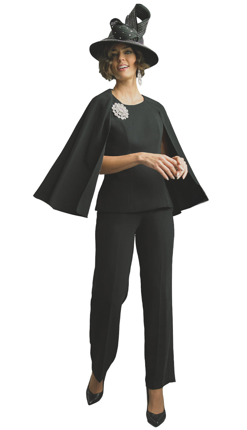 Lily And Taylor Pant Suit 4429-Black - Church Suits For Less