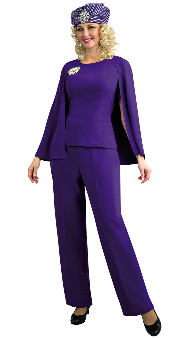 Lily And Taylor Pant Suit 4429-Purple - Church Suits For Less