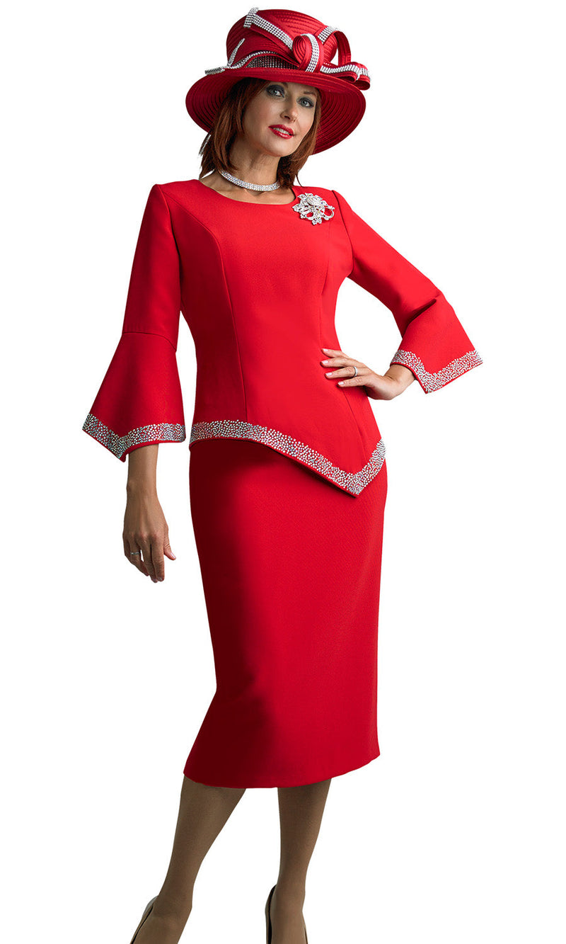 Lily And Taylor Suit 4471-Red - Church Suits For Less
