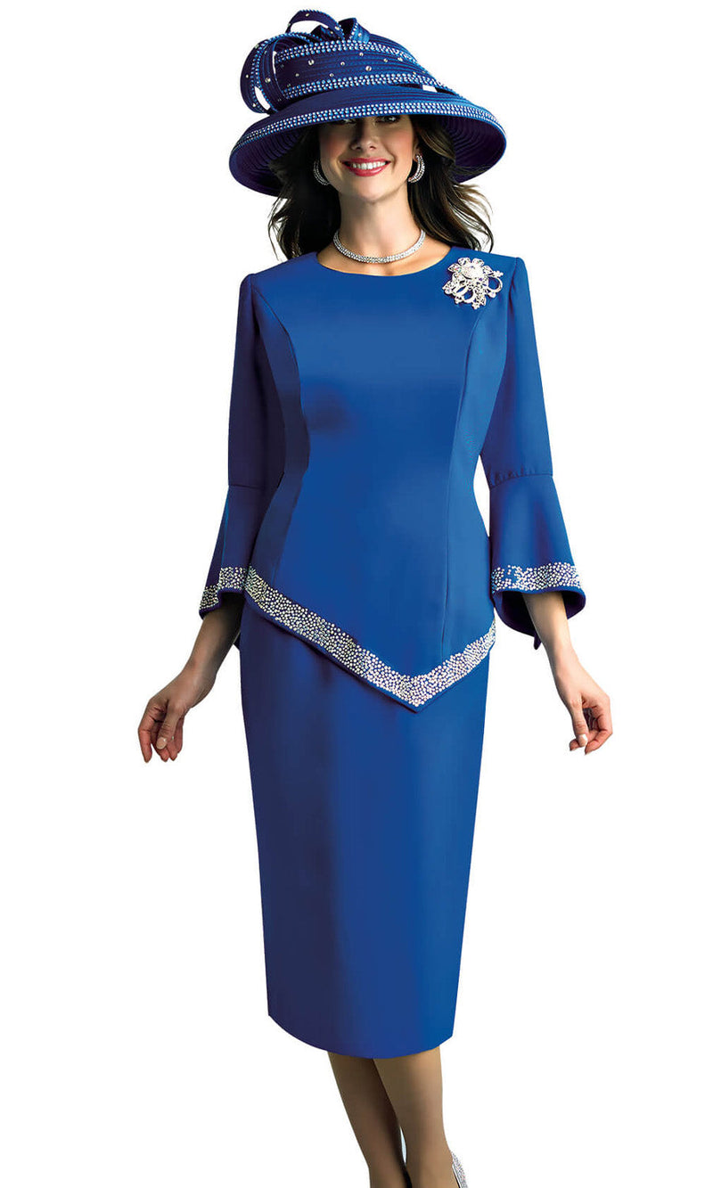 Lily And Taylor Suit 4471-Royal Blue - Church Suits For Less