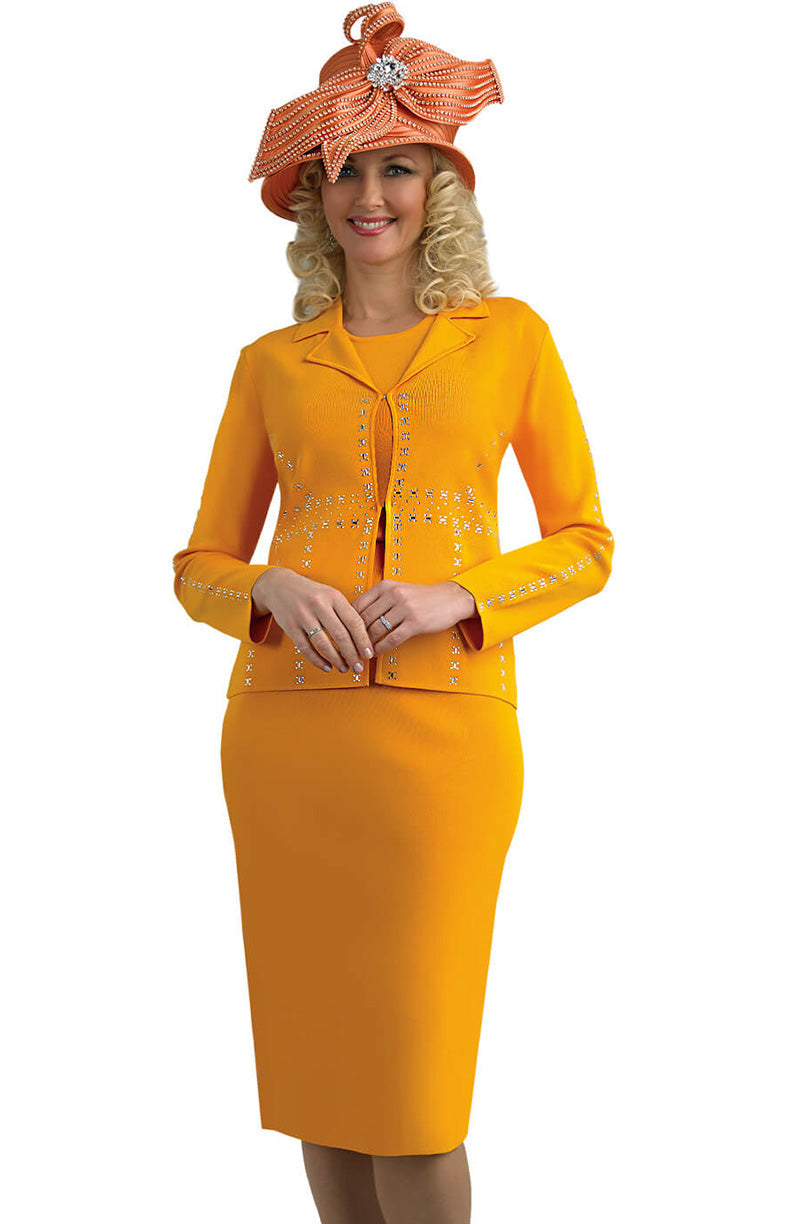 Lily And Taylor Suit 769-Dark Yellow - Church Suits For Less