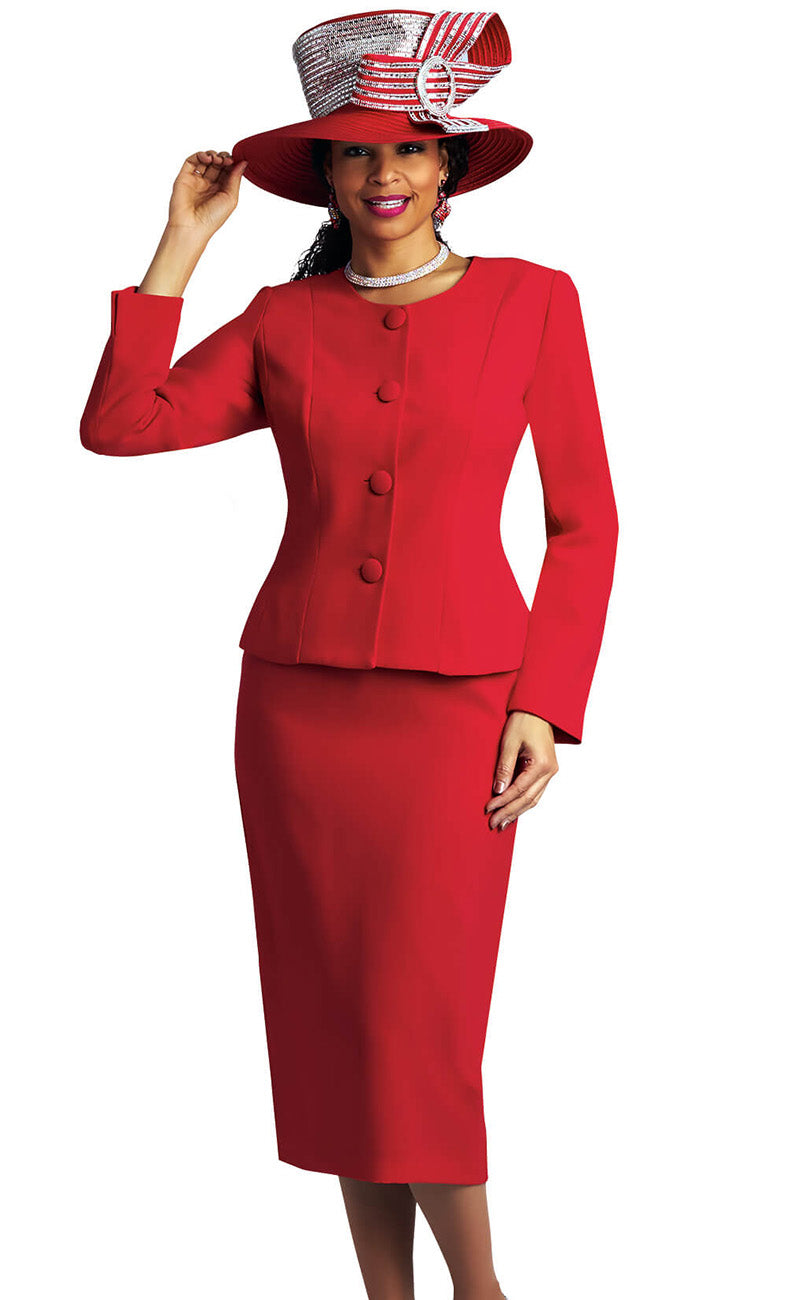 Lily And Taylor Suit 2920-Red - Church Suits For Less