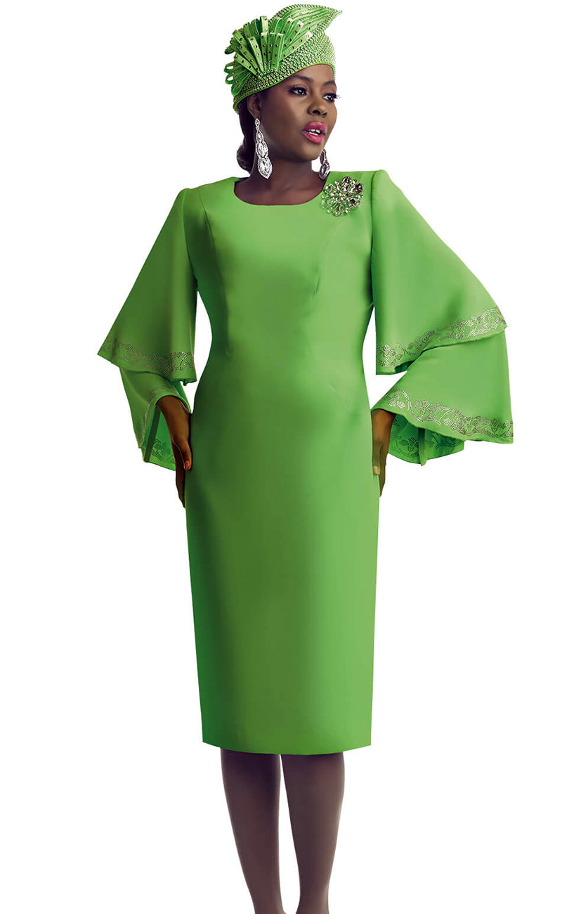 Lily And Taylor Dress 4878-Apple Green - Church Suits For Less