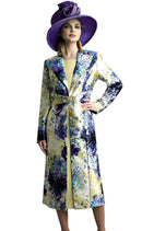 Lily And Taylor Dress 4895-Kiwi Multi - Church Suits For Less