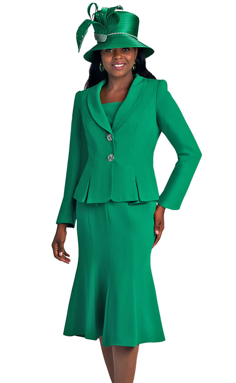 Lily And Taylor Suit 2834-Emerald - Church Suits For Less