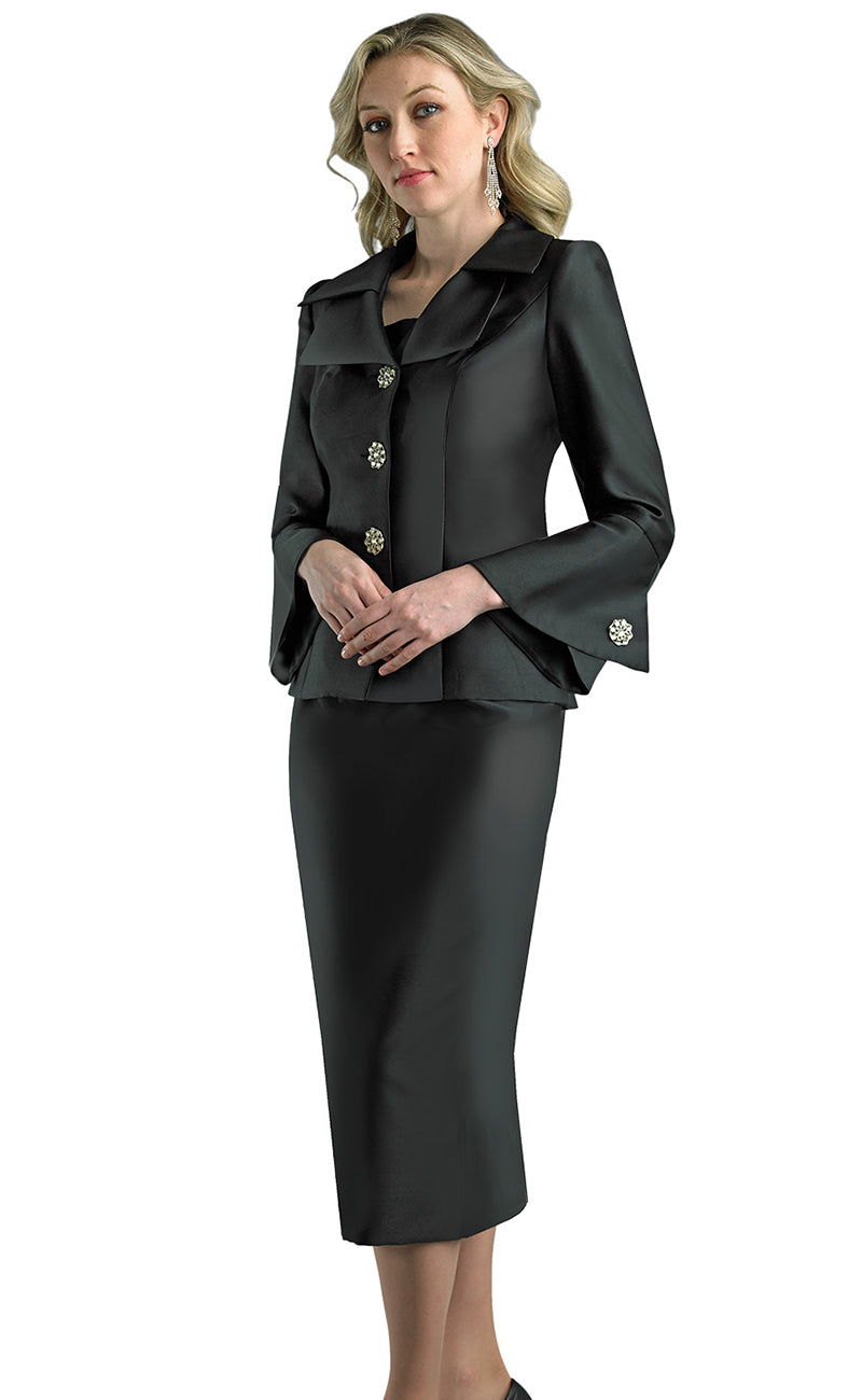 Lily And Taylor Suit 4107-Black - Church Suits For Less