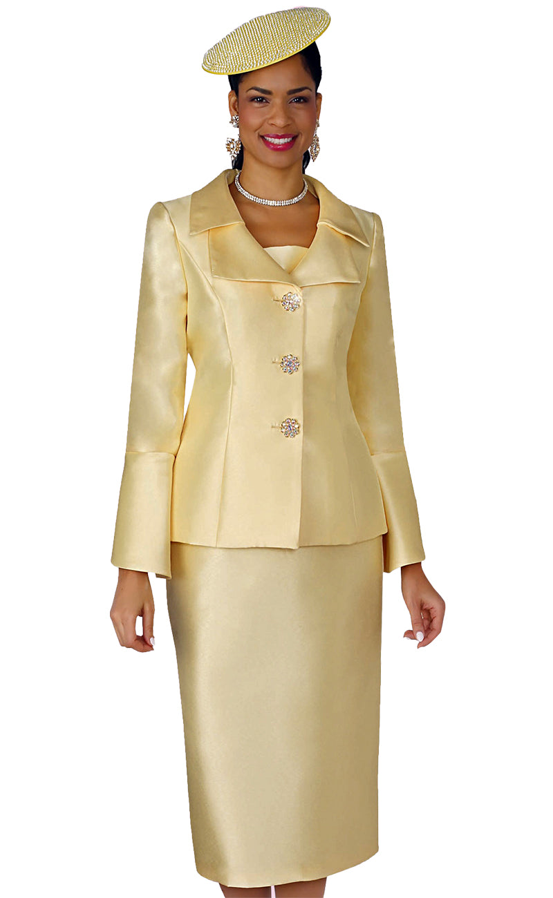Lily And Taylor Suit 4107-Canary - Church Suits For Less