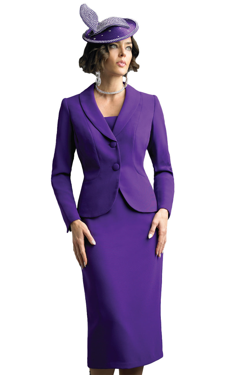 Lily And Taylor Suit 4529-Purple - Church Suits For Less