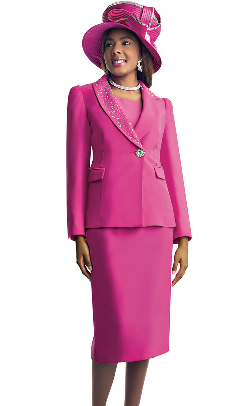 Lily And Taylor Suit 4891-Fuchsia - Church Suits For Less
