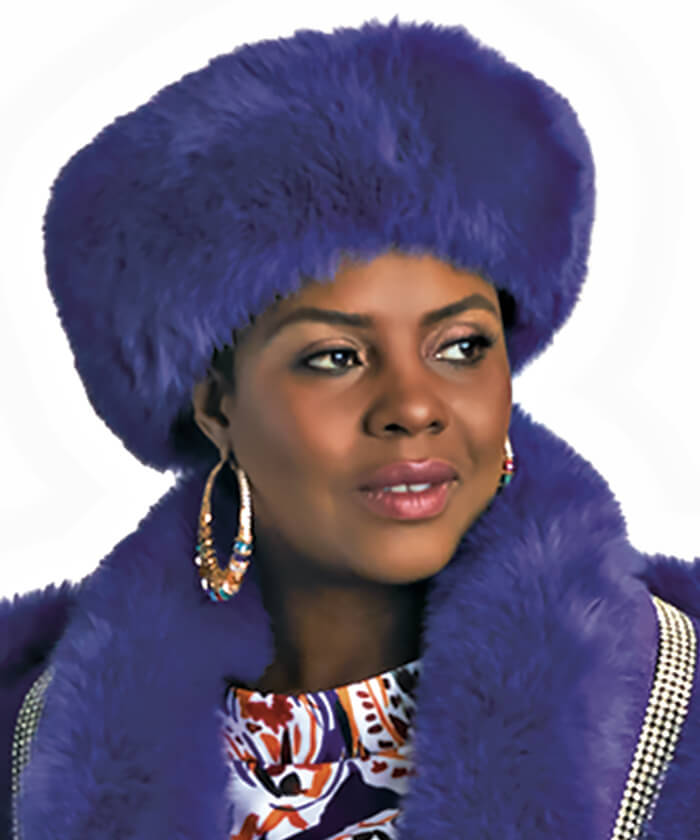 Lily and Taylor Fur Headband A28 - Purple - Church Suits For Less