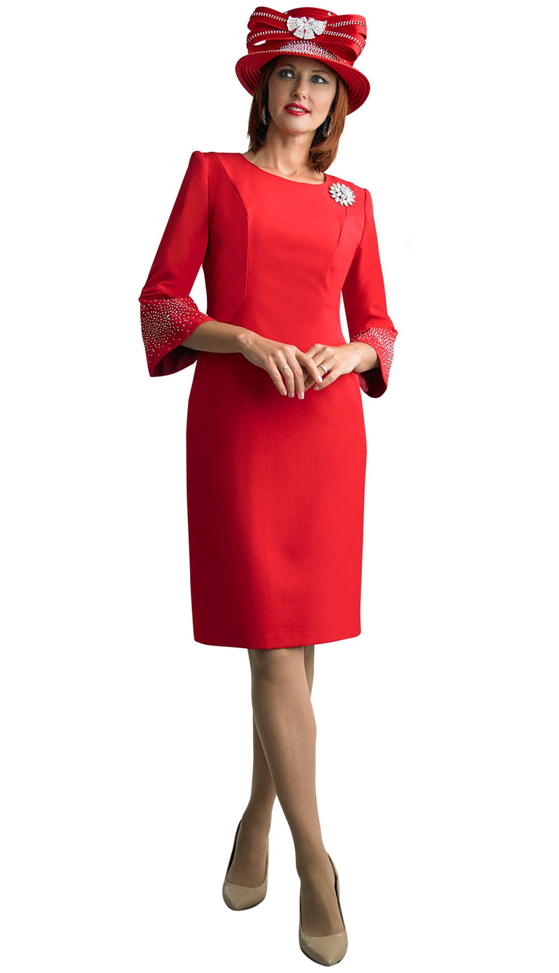 Lily And Taylor Dress 4092-Red - Church Suits For Less