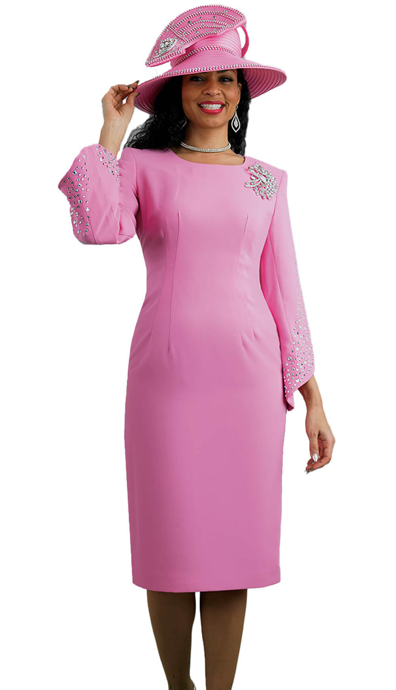 Lily And Taylor Dress 4385-Pink Lily And Taylor Dress 4385-Pink